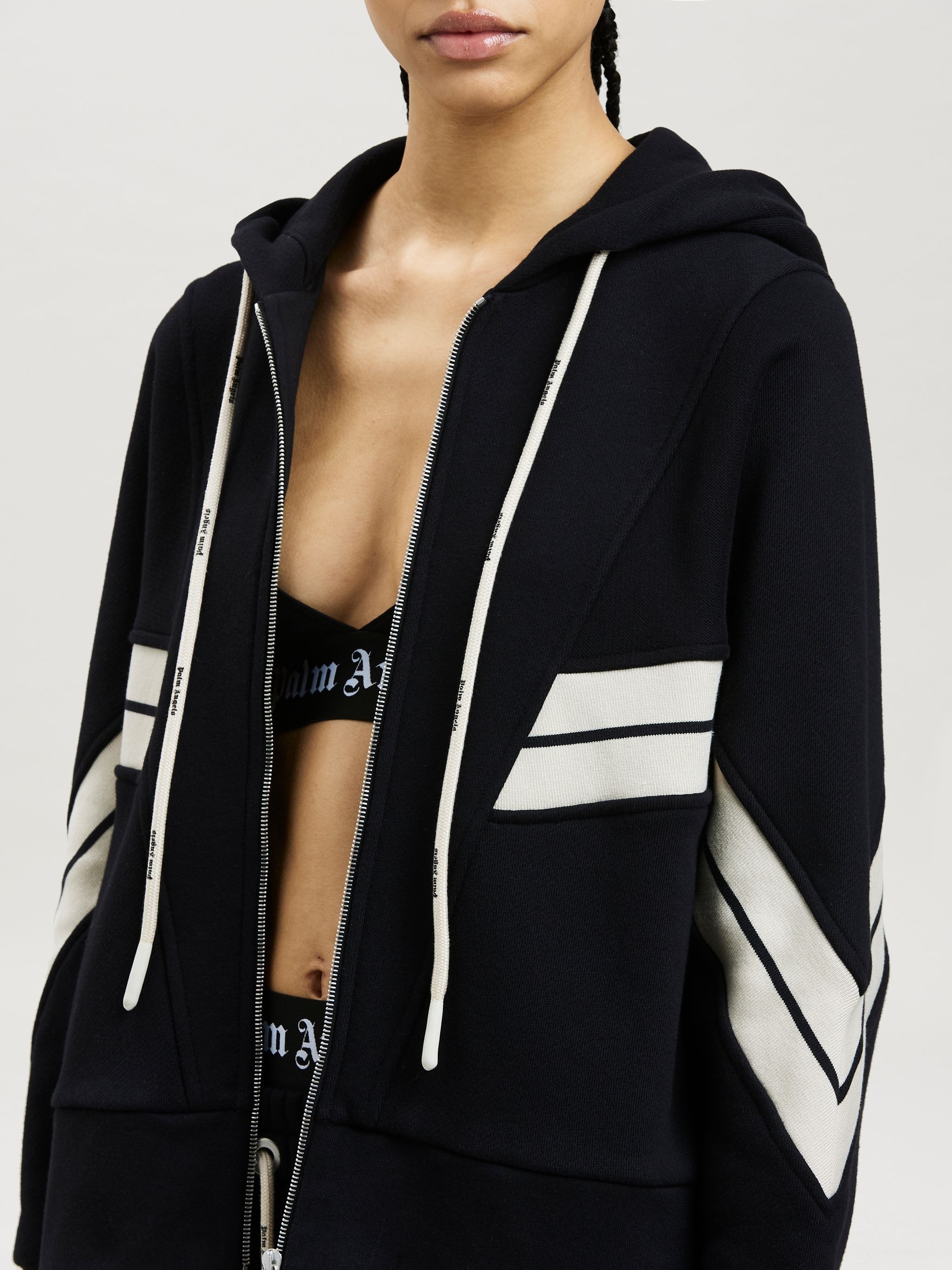 TRACK RIB ZIPPED HOODIE - 6