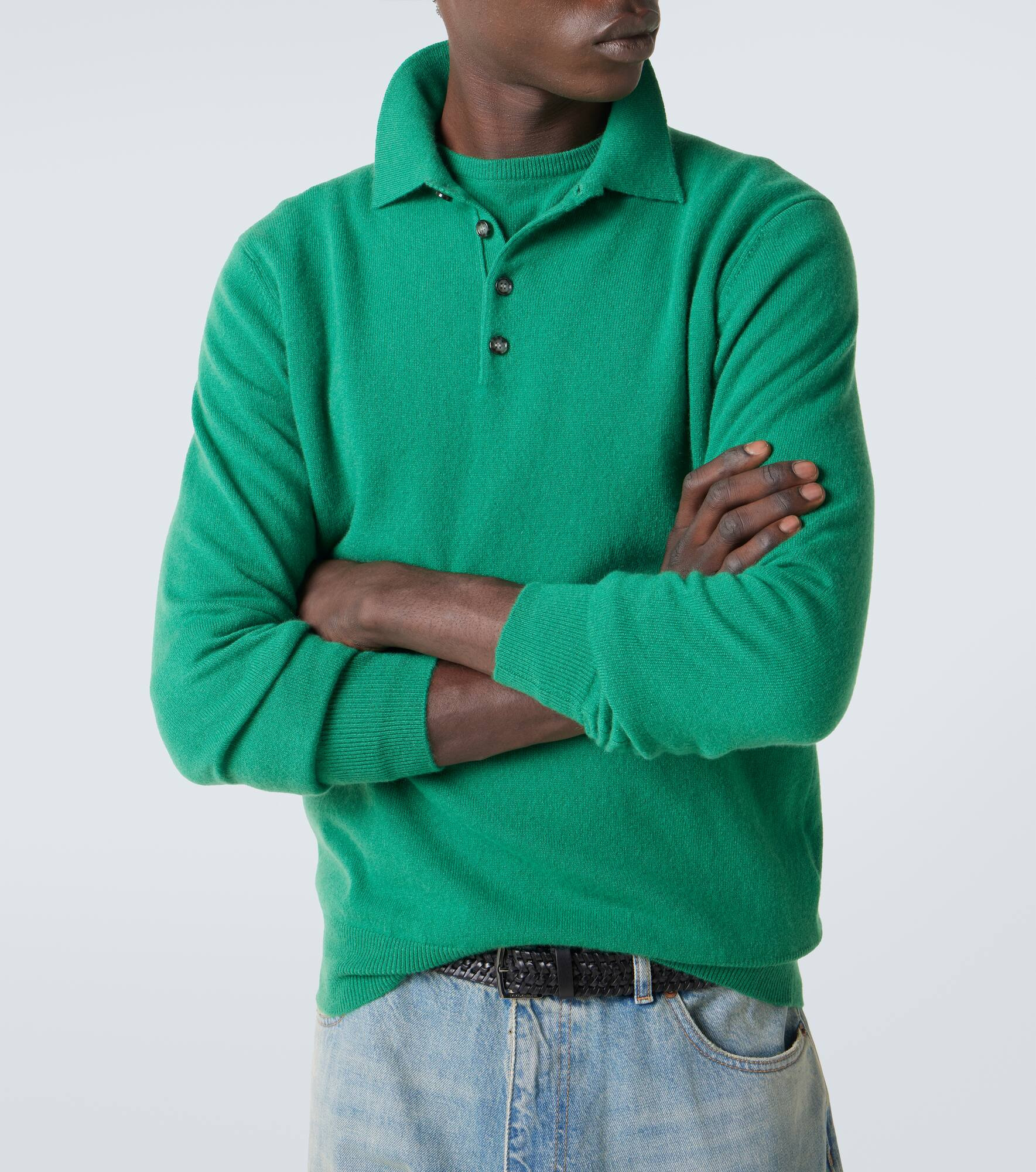 Cashmere polo sweater - 5