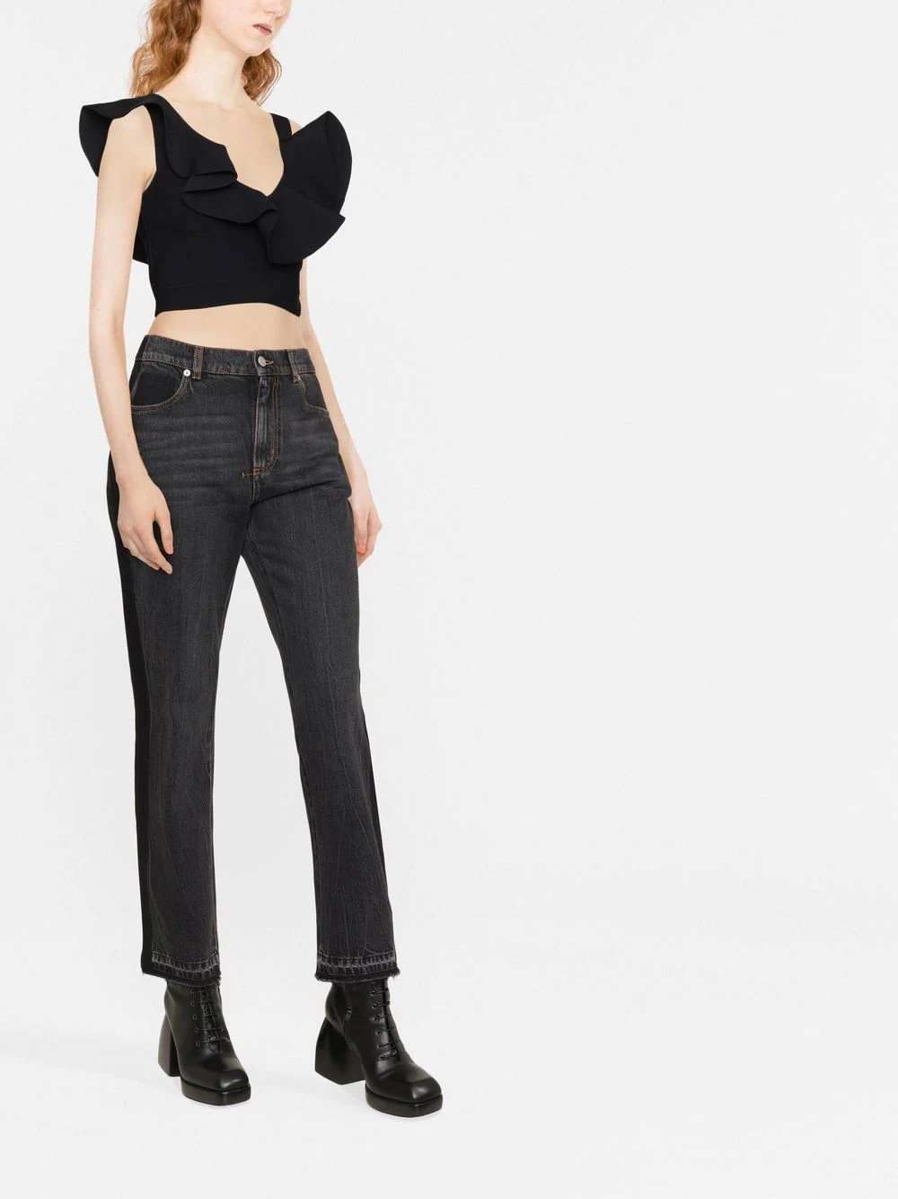 high-waist bootcut jeans - 2