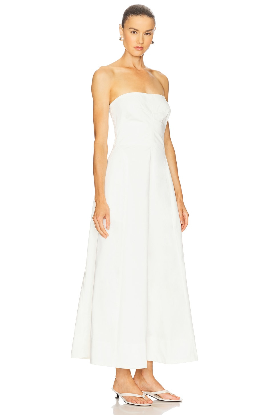 Sculpted Cotton Strapless Dress - 2