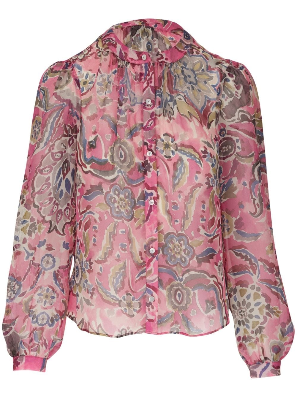 Ashlynn floral silk blouse - 1