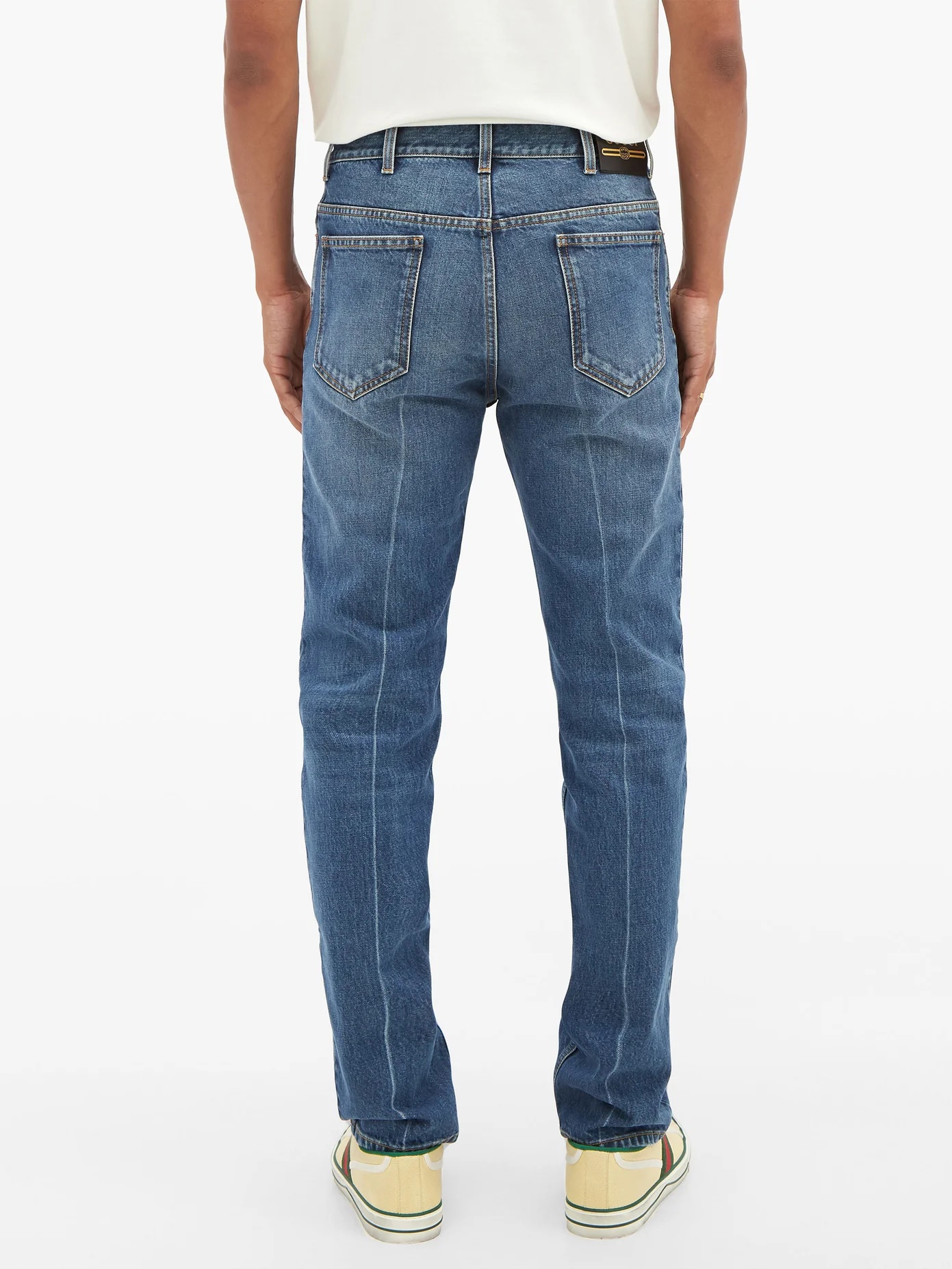 Stonewashed straight-leg jeans - 5