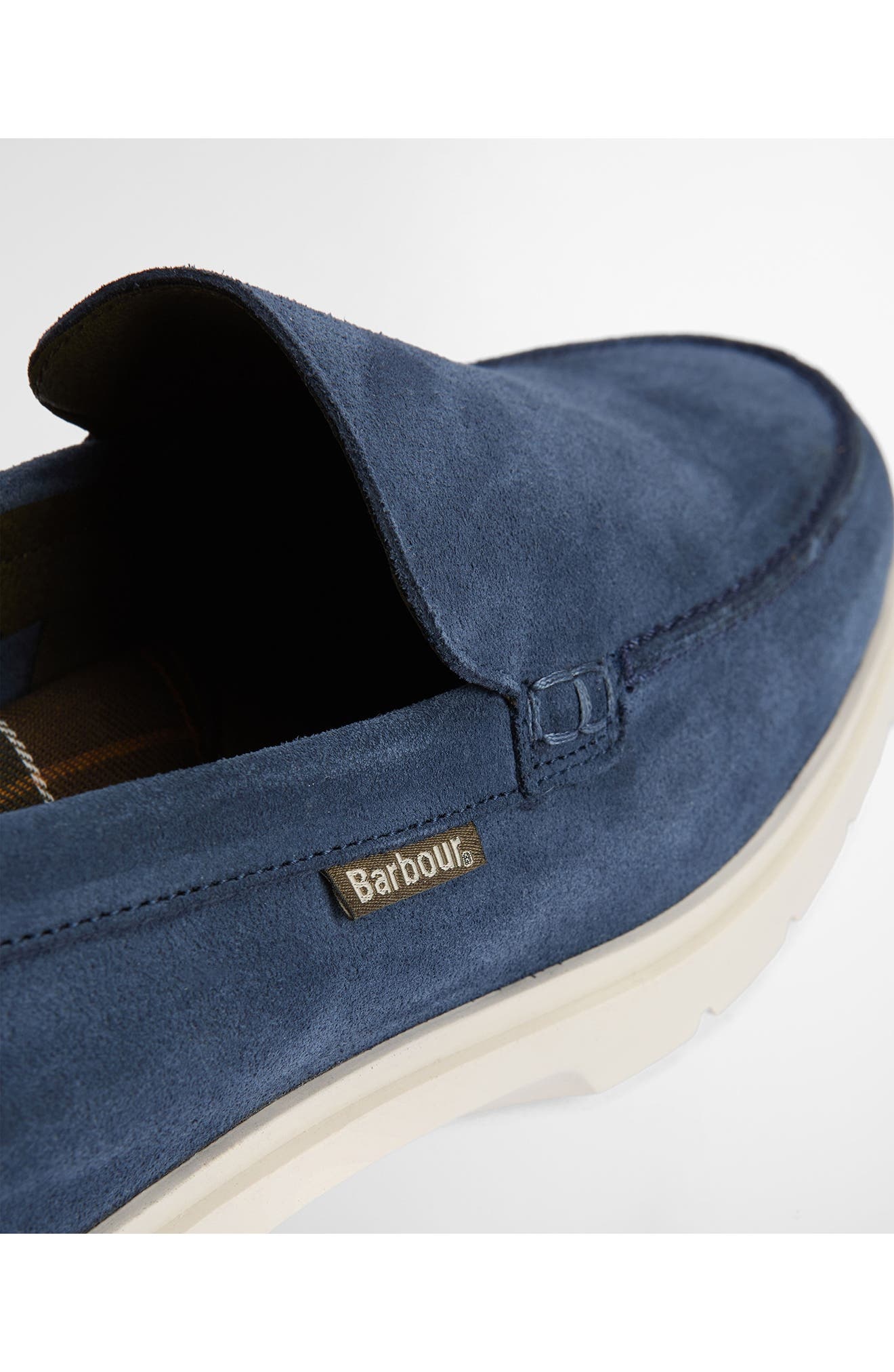 Barbour Carty Moc Toe Loafer in Shark Blue Suede at Nordstrom - 4