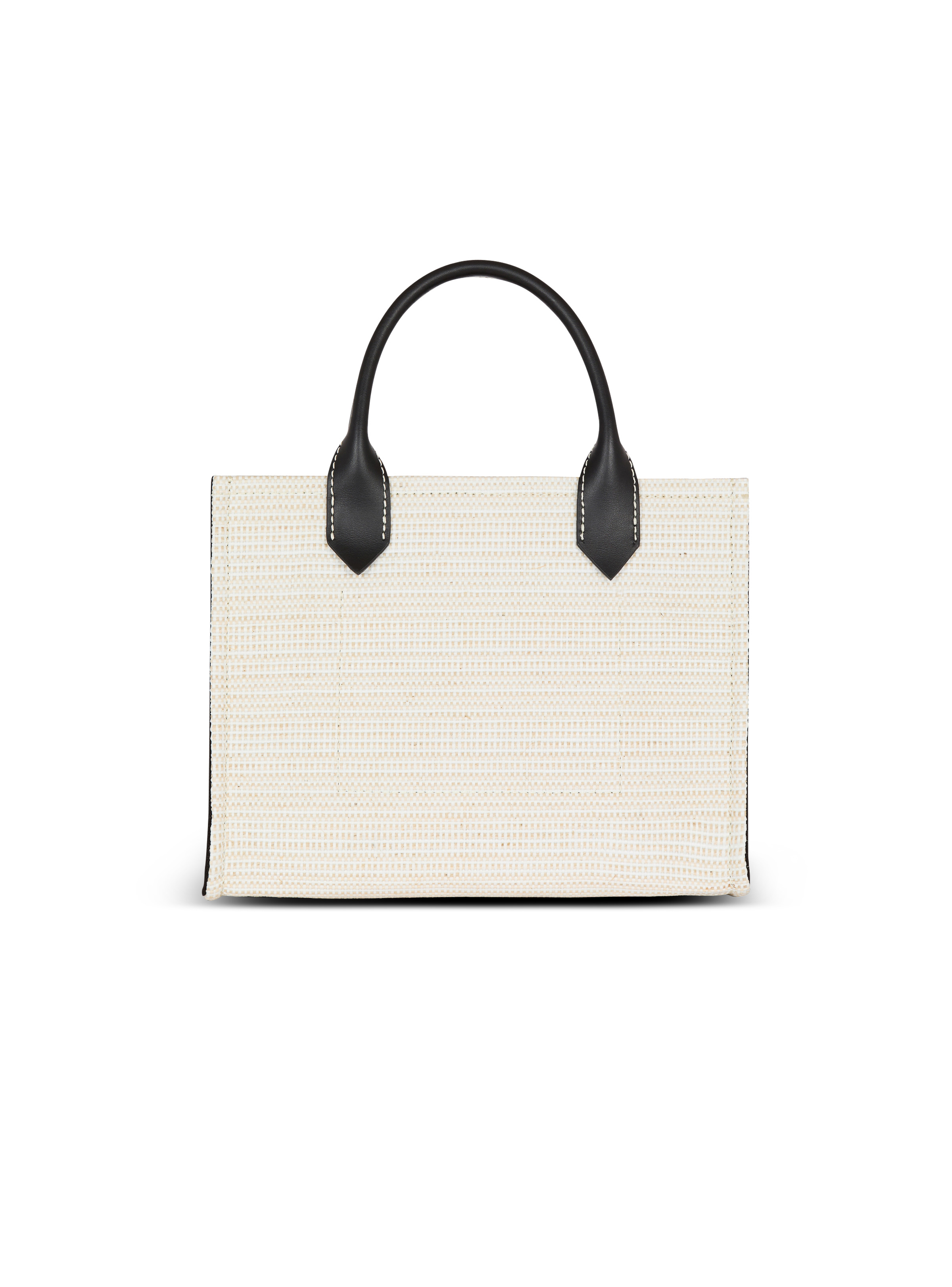 Small raffia B-Army tote bag - 4