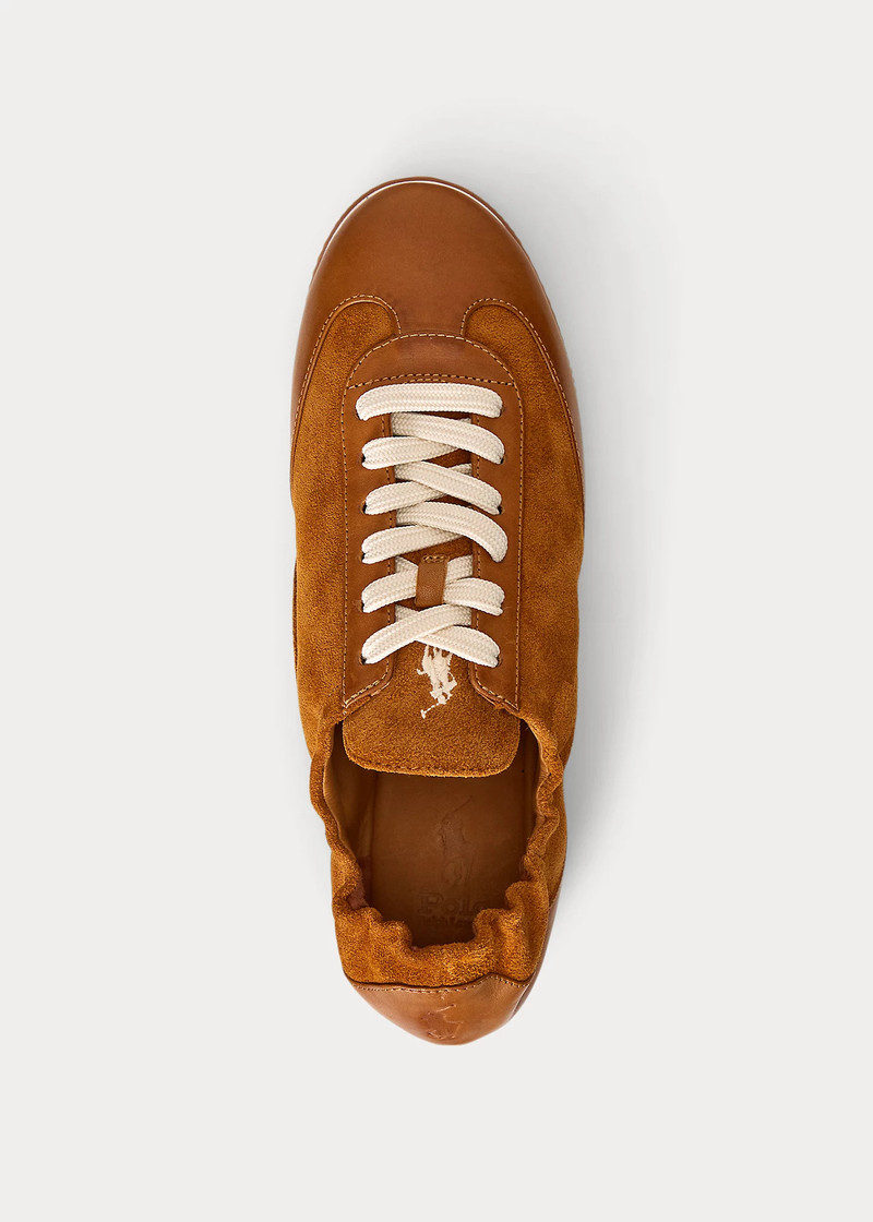 The Leather-Suede Pony Ballerina Sneaker 4