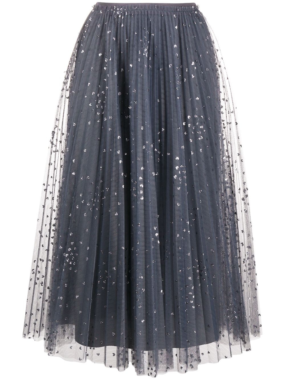 glitter detailing pleated skirt - 1