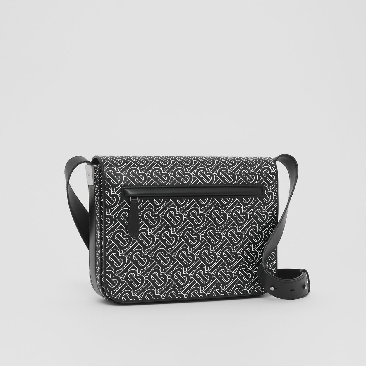 Small Monogram Print Leather Messenger Bag - 7