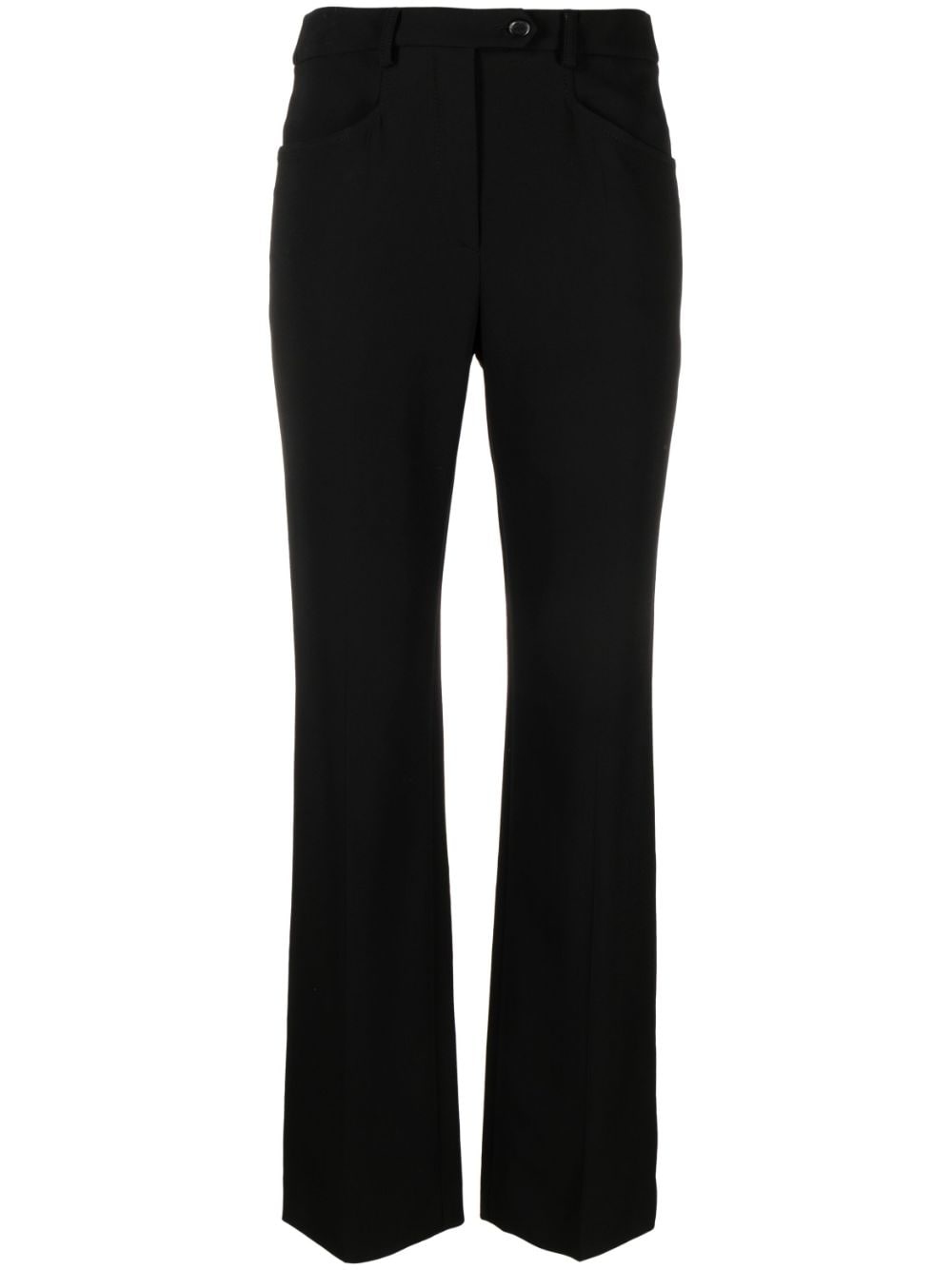 mid-rise straight-leg trousers - 1