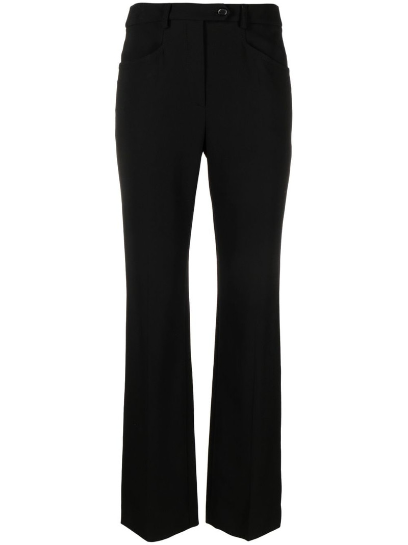 mid-rise straight-leg trousers 1