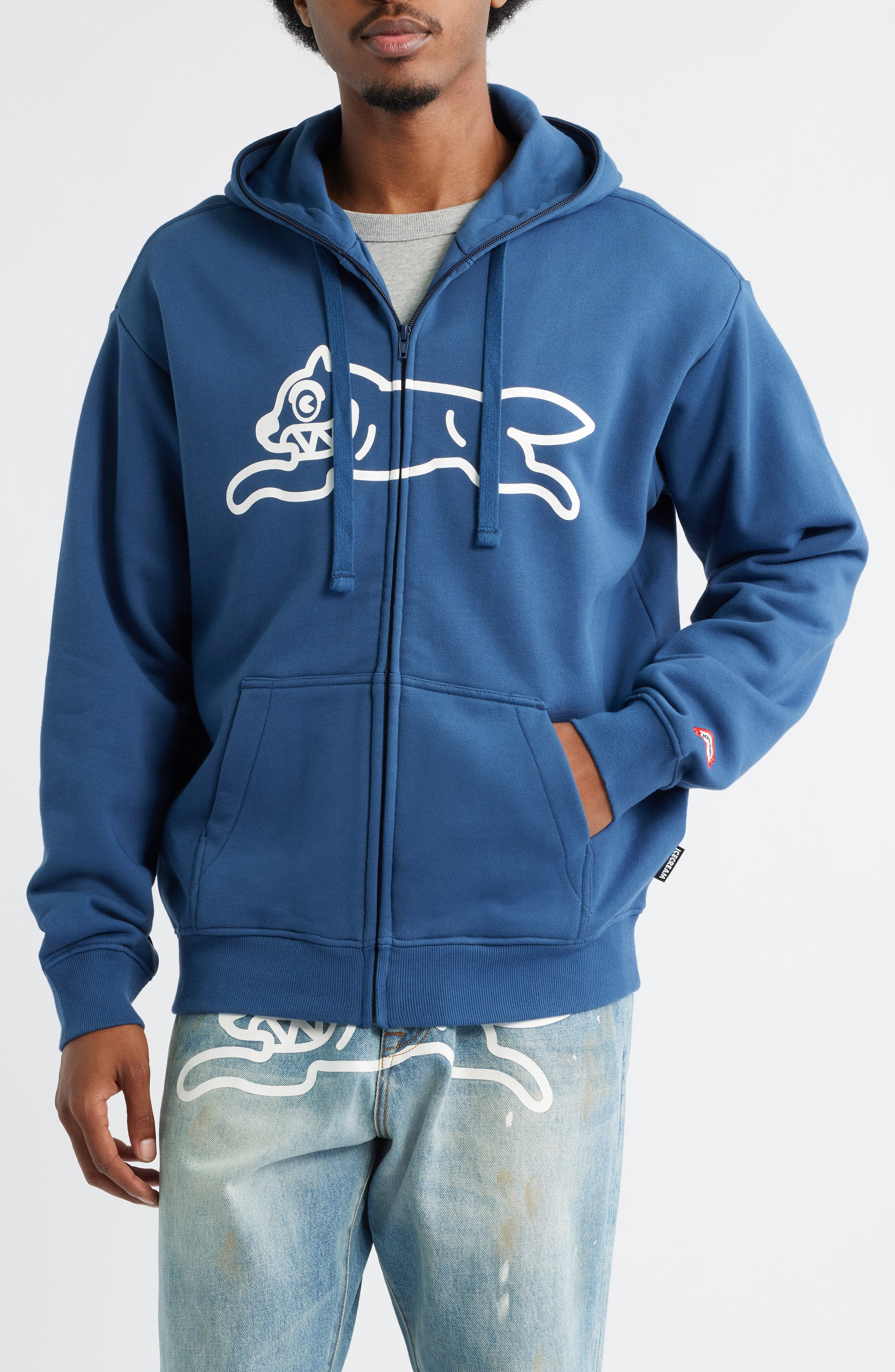 ICECREAM Scanner Graphic Zip Hoodie in Sargasso S at Nordstrom - 4