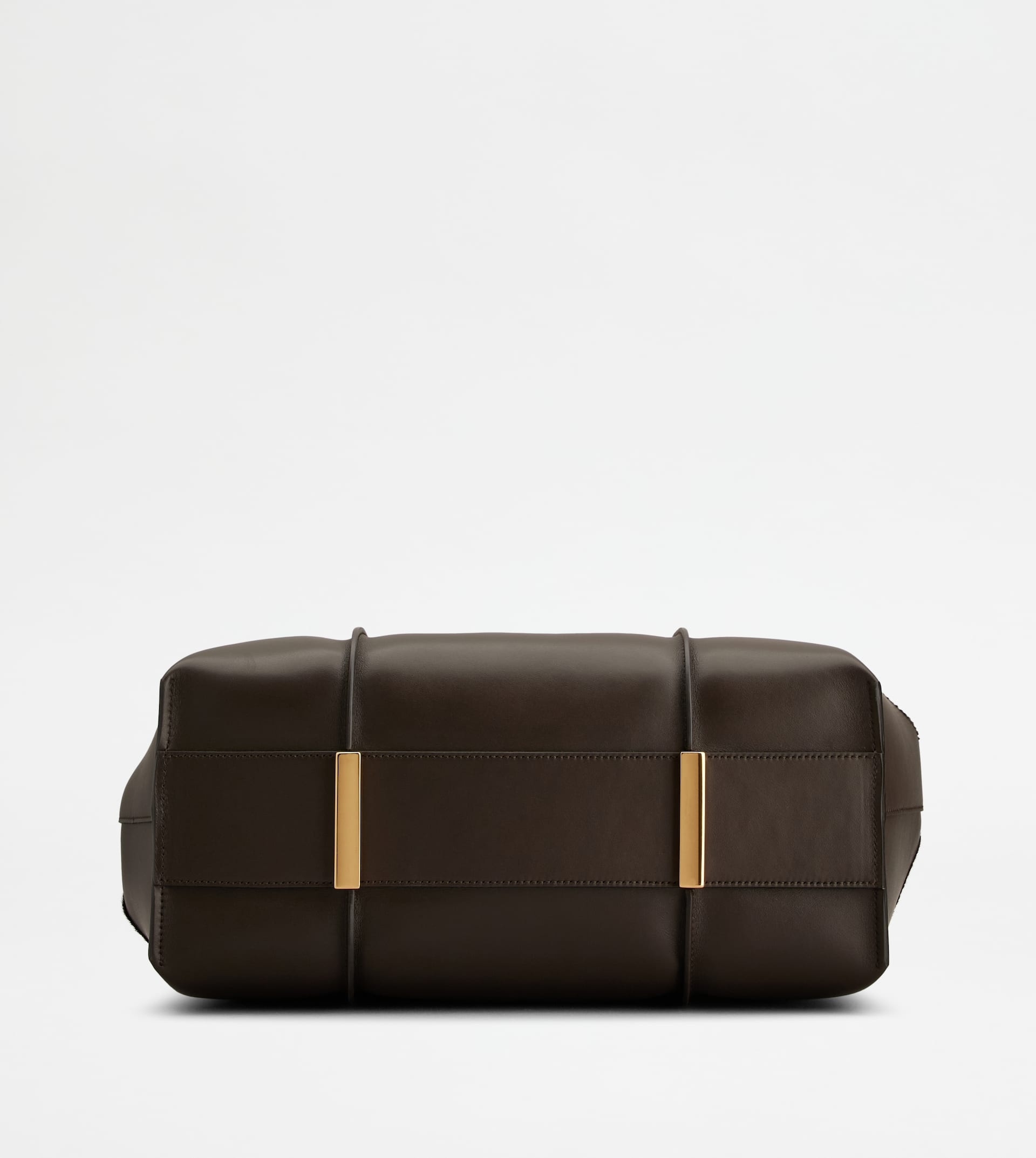 T TIMELESS SHOPPING BAG IN LEATHER MEDIUM - BROWN - 3