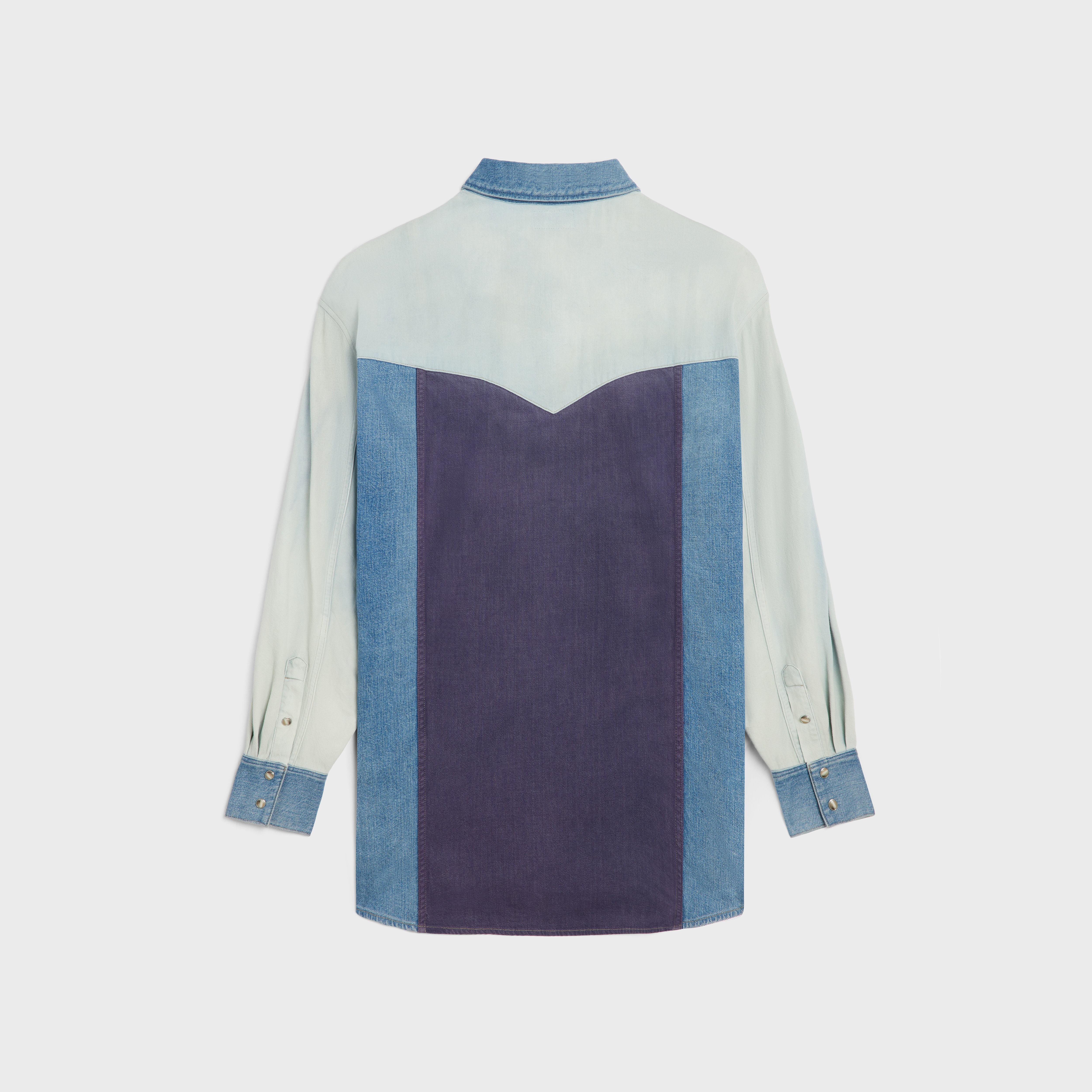 western shirt in showdown wash denim - 2