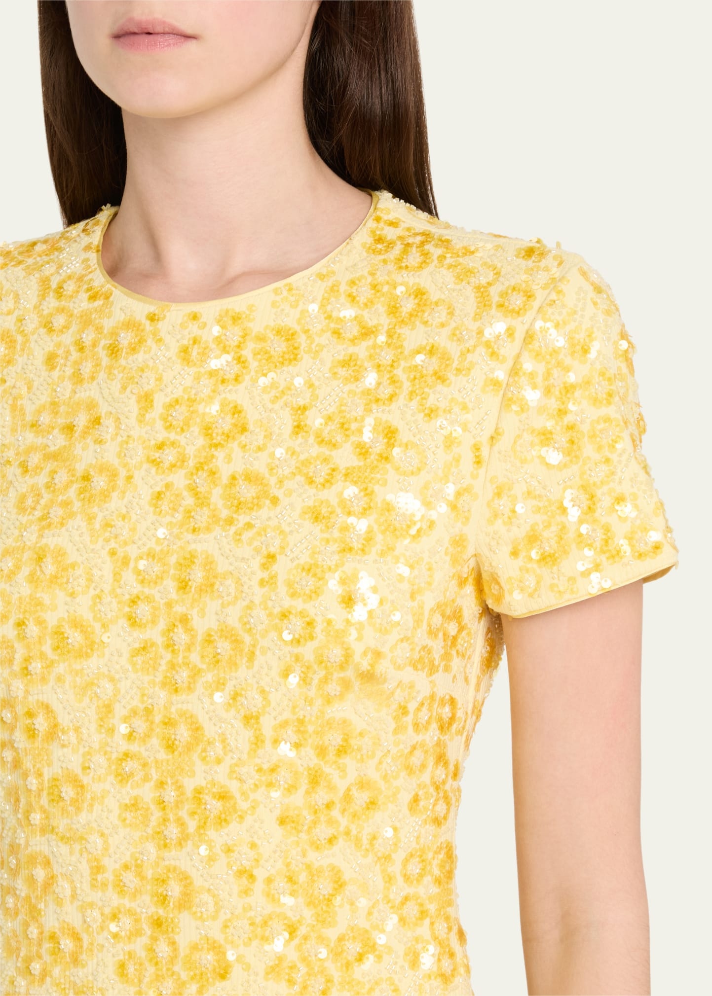 Clove Sequined Short-Sleeve Mini Dress - 5