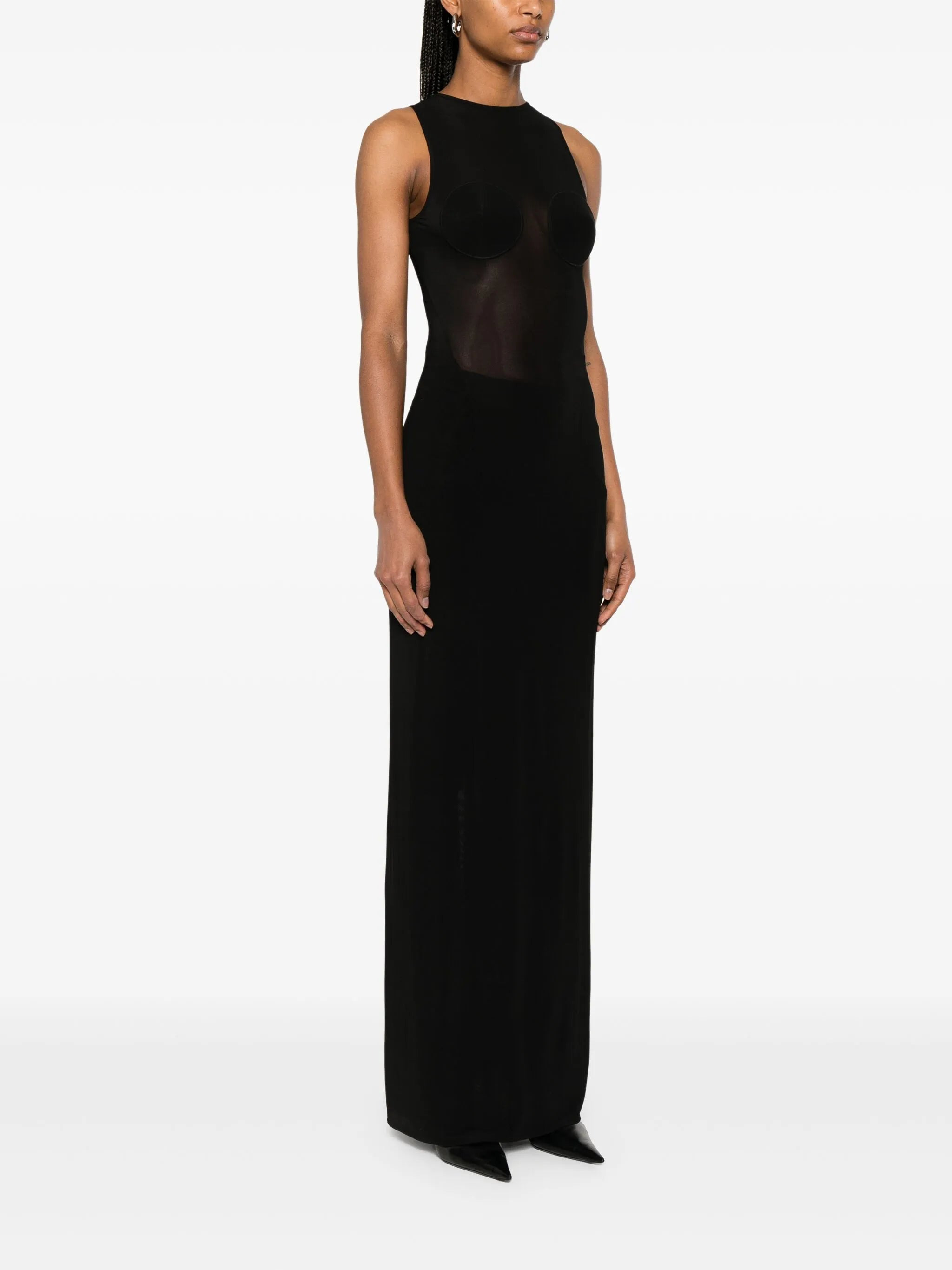Semi-sheer Maxi Dress - 5
