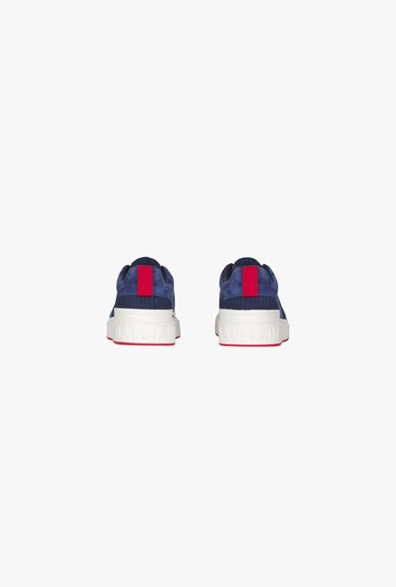 HIGH SUMMER CAPSULE - Blue and white calfskin and suede B-Skate sneakers - 3