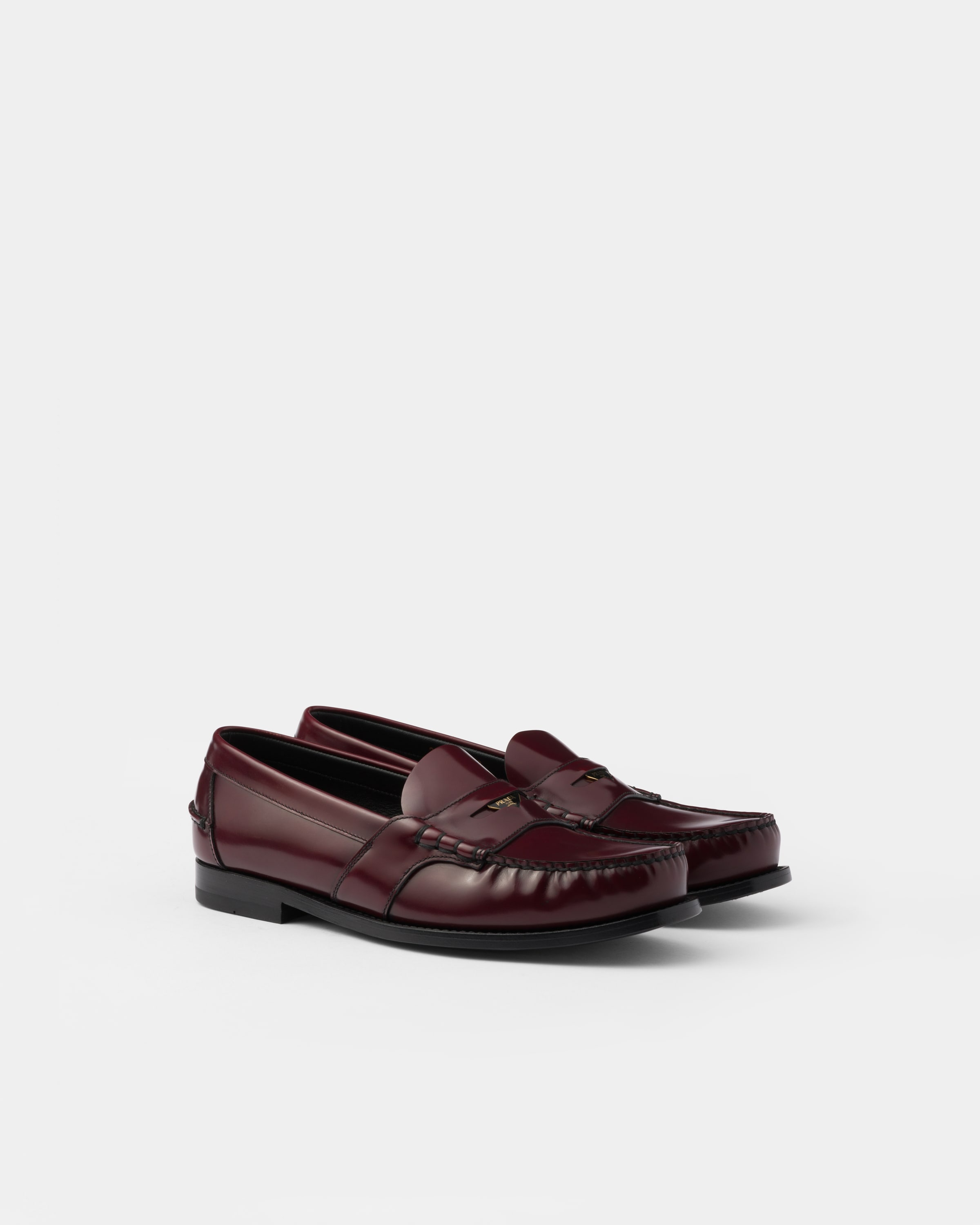Brushed leather loafers - 1