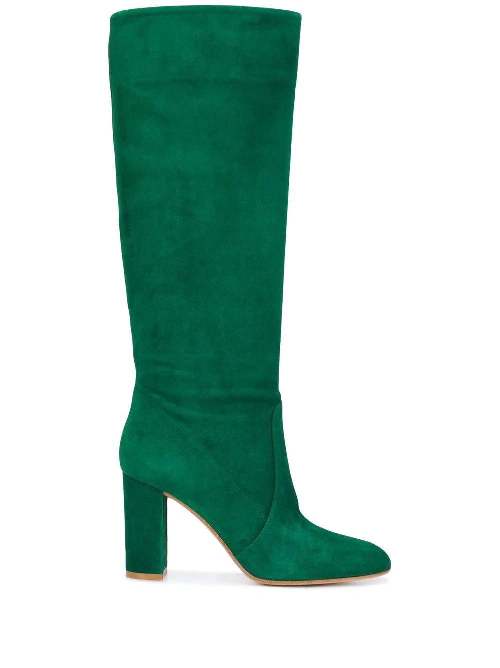 knee-length suede boots - 1