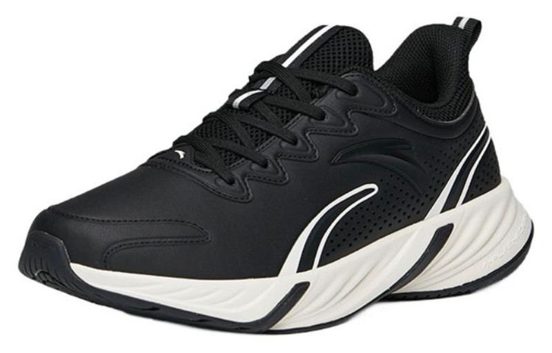 ANTA ANTA Running Series Sneakers Leather 'Midnight Black' 112145523-7 outlook