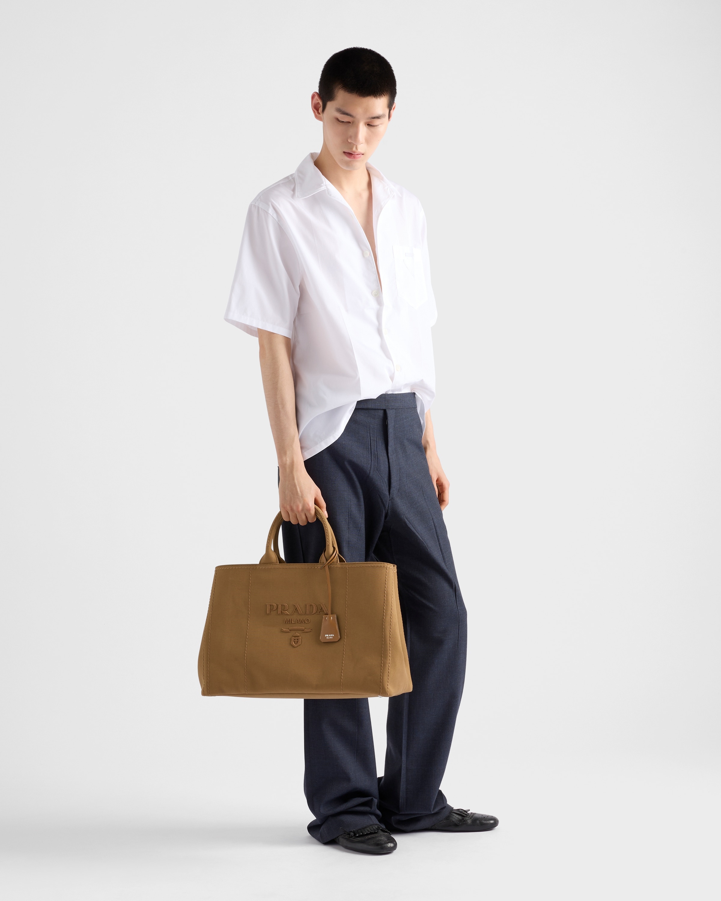 Prada Jardinière extra large cotton canvas tote bag - 2