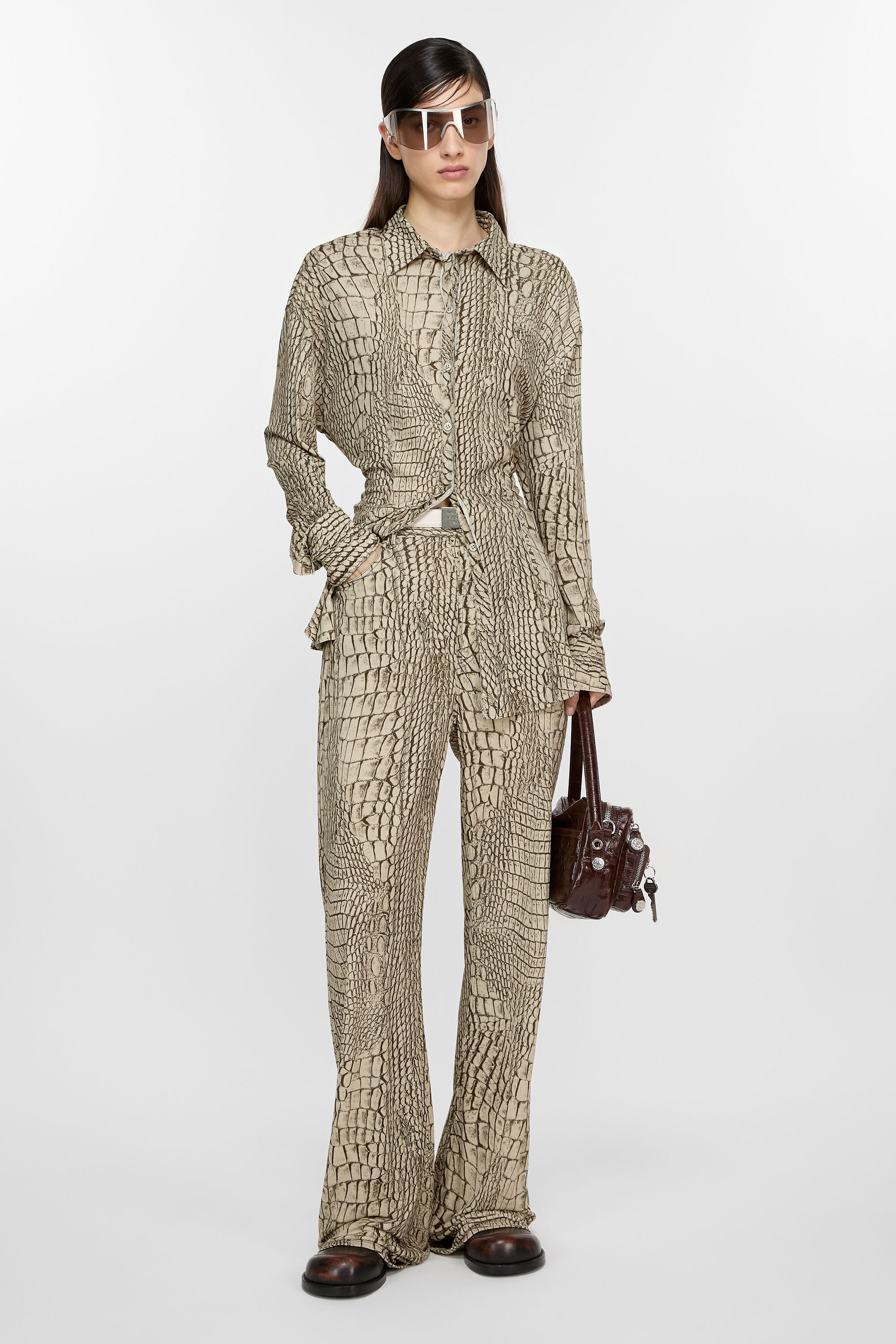 Printed trousers - Multi grey - 4