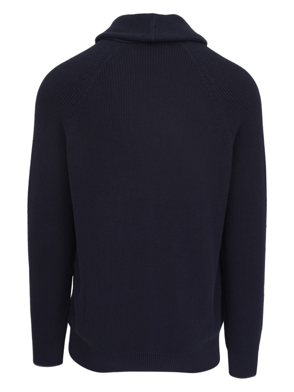 shawl-collar cotton cardigan - 2