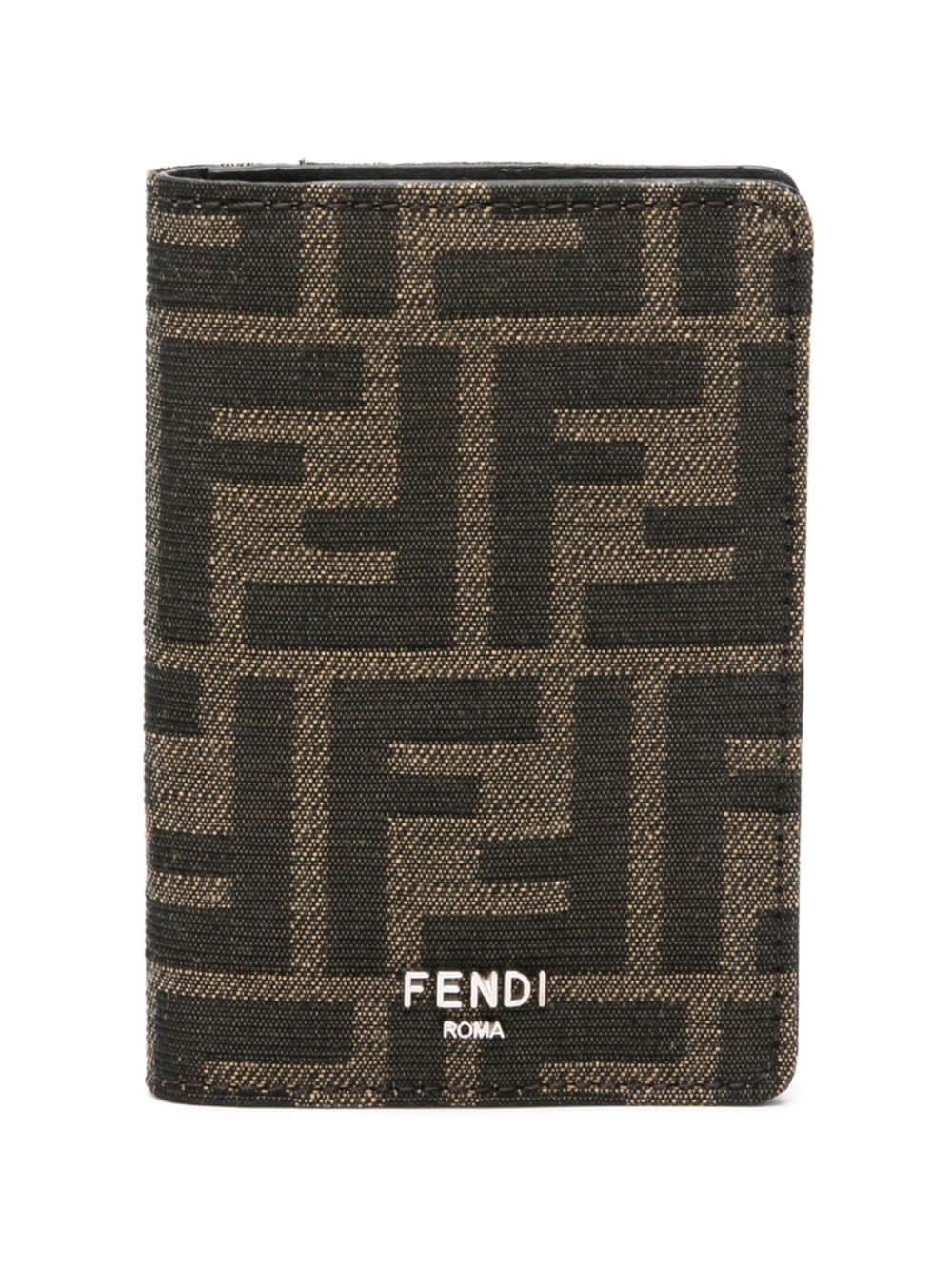FF-jacquard leather wallet - 1