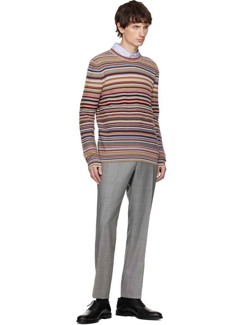 Paul Smith Multicolor 'Signature Stripe' Crew Neck Sweater outlook