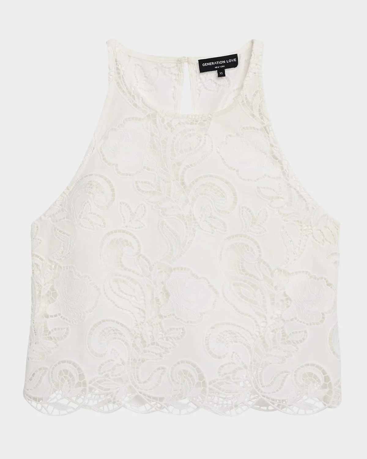 Gionella Embroidered Sleeveless Crop Top - 1