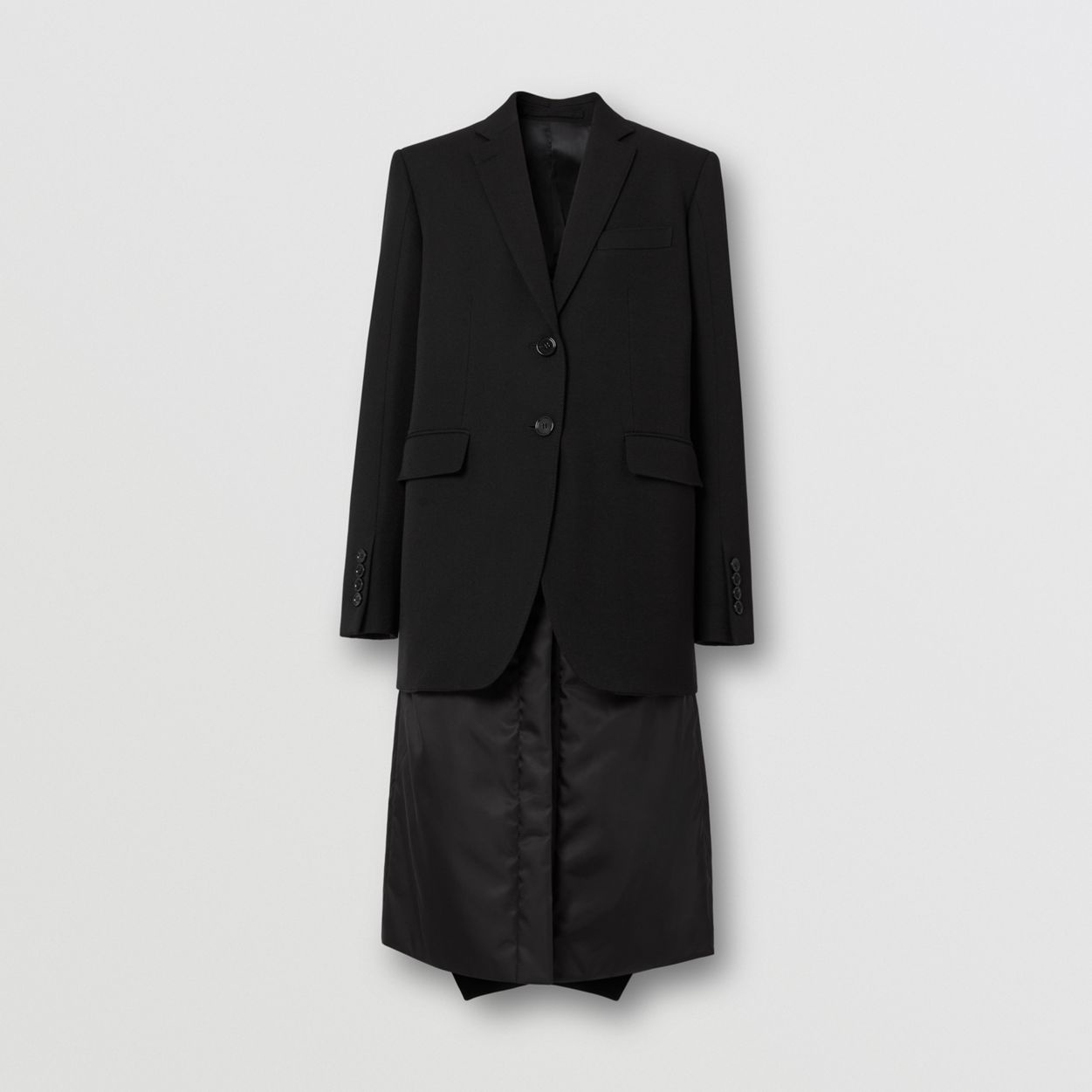 Wool Tailored Jacket with Detachable Warmer - 1