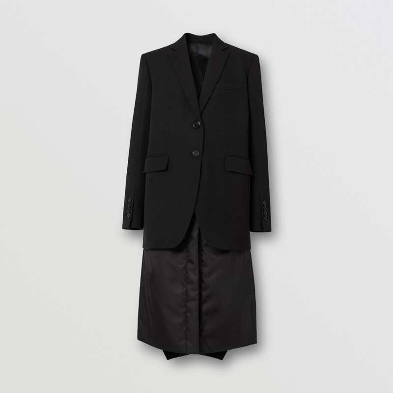 Wool Tailored Jacket with Detachable Warmer 1