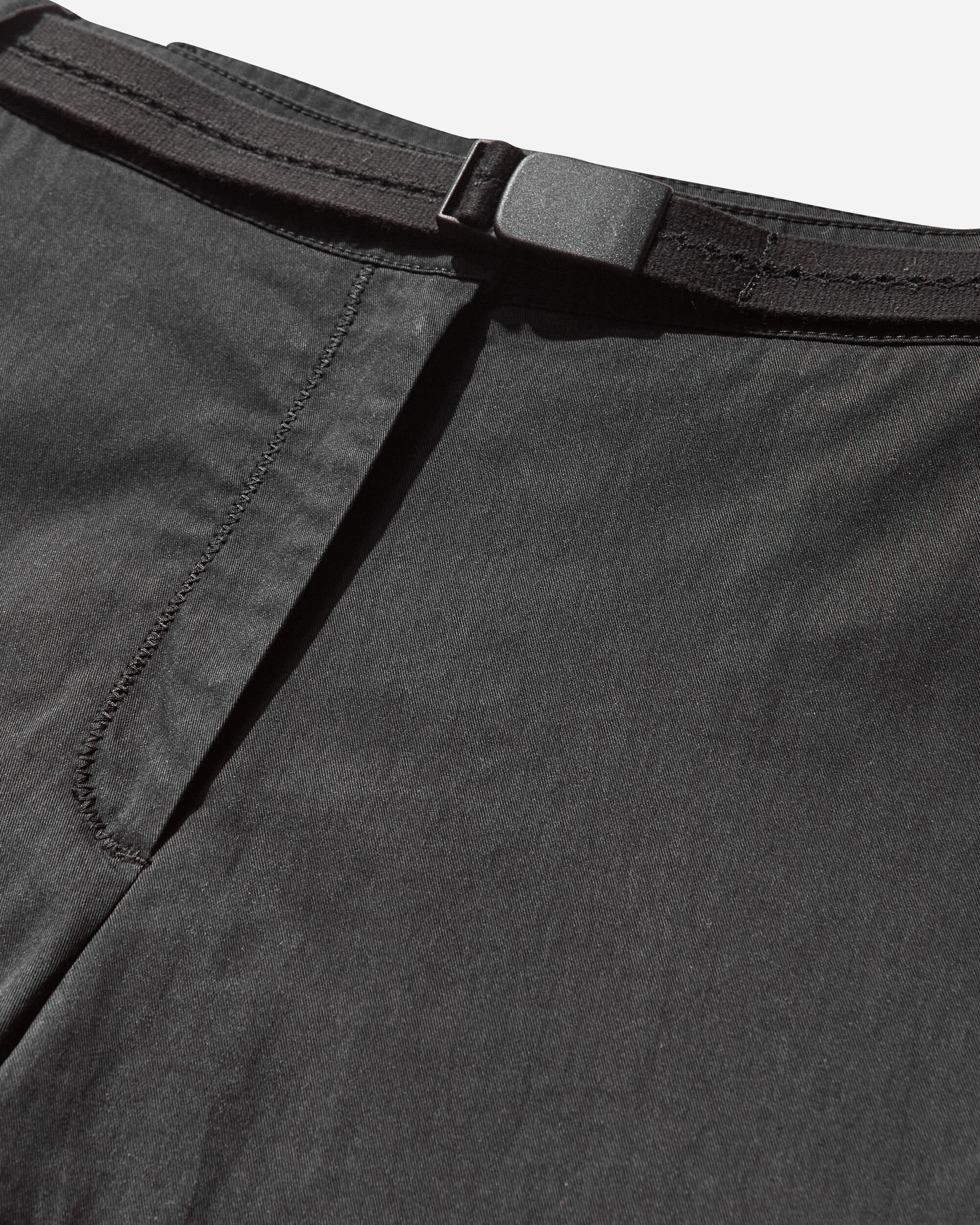 Women's Low-Rise Pants with Belt Black - 3