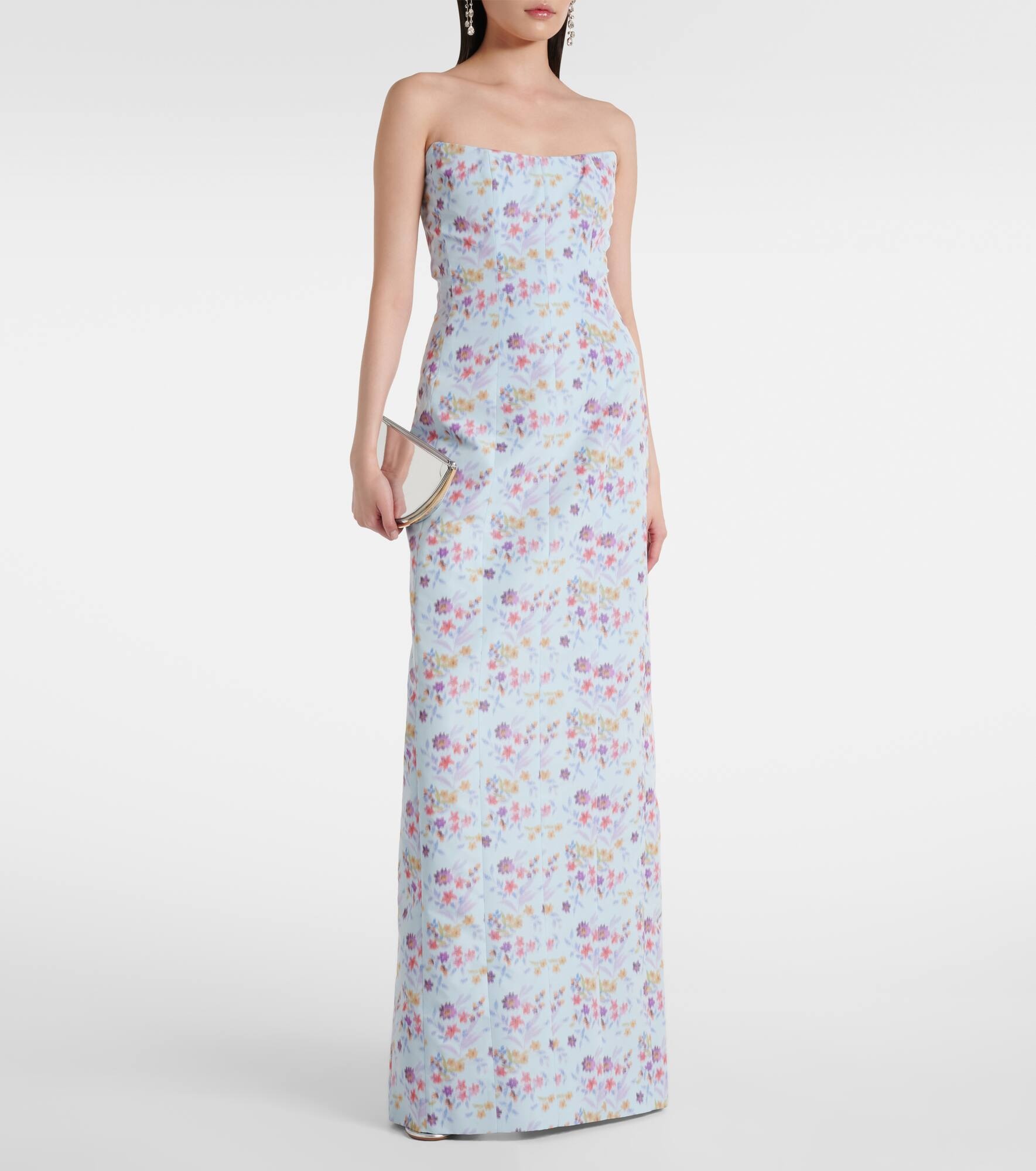 Odessa floral ikat corset gown - 2