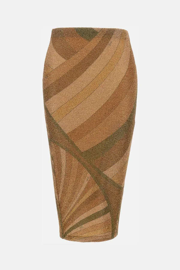 Emilio Pucci Women Midi Skirt In Lame Jersey - 1