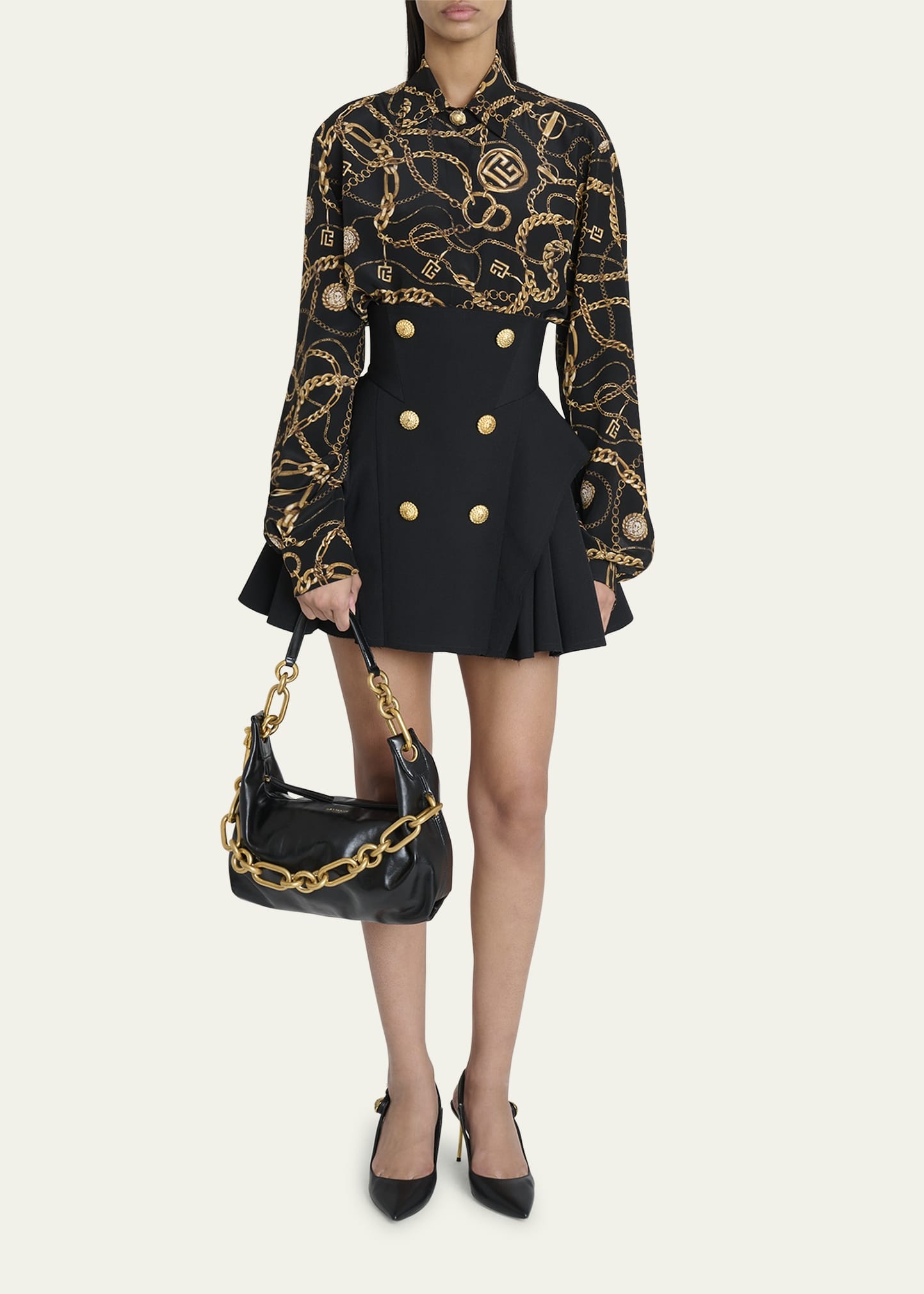 Sync Medium Chain Shoulder Bag in Calfskin - 6