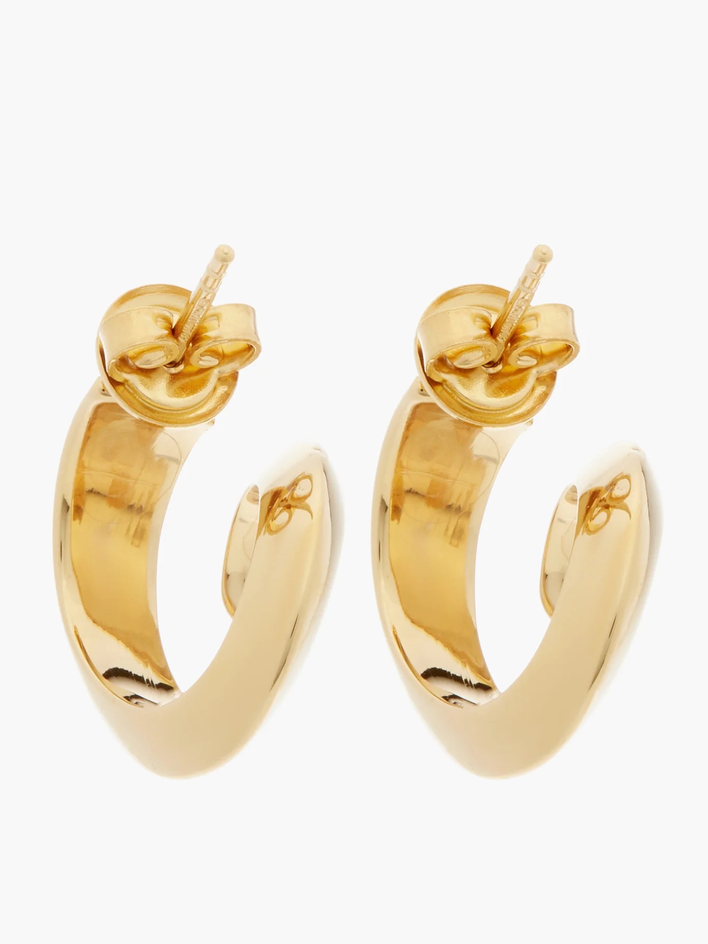 Coiled gold hoop earrings - 3