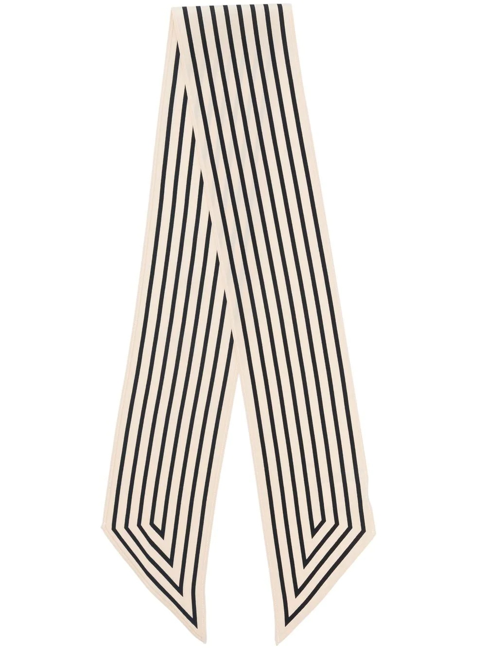 striped silk ribbon scarf - 1