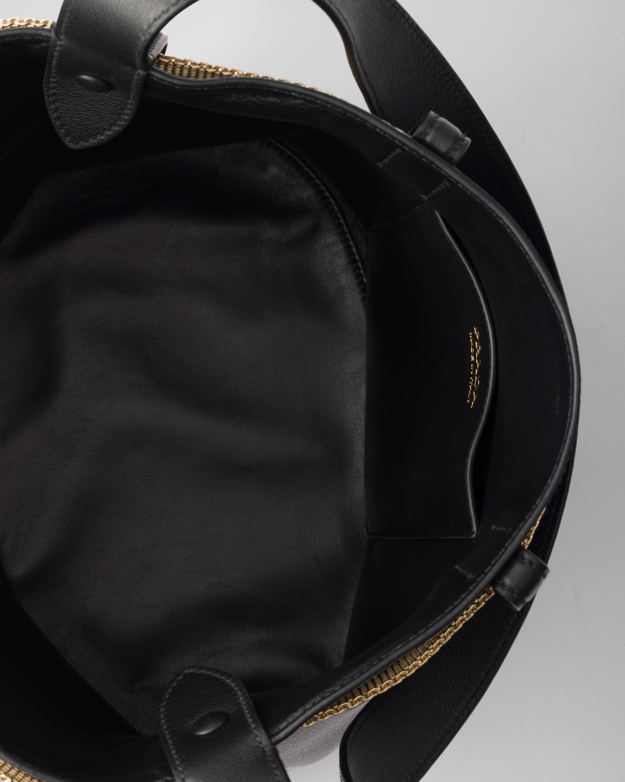Prada Buckle leather bucket bag with jeweled belt - 5