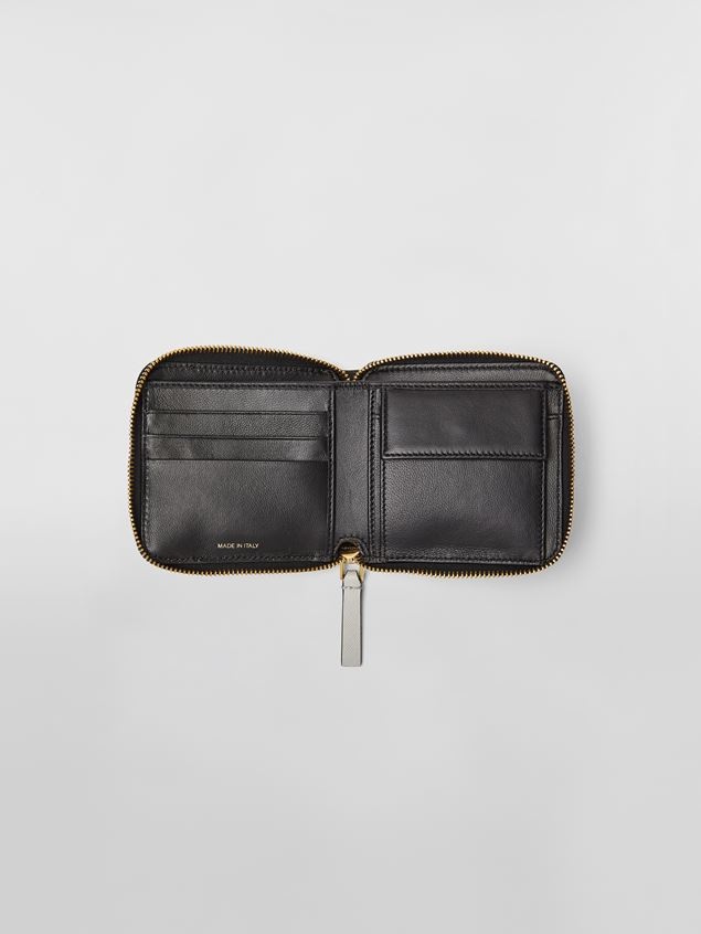SQUARE ZIP-AROUND WALLET IN THREE-COLOURED SAFFIANO CALF LEATHER - 2