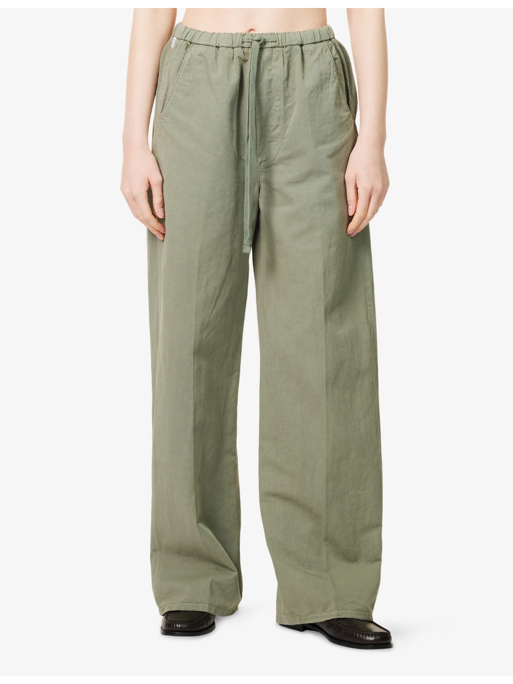 Ayla Drawstring Cotton-Blend Trousers - 3