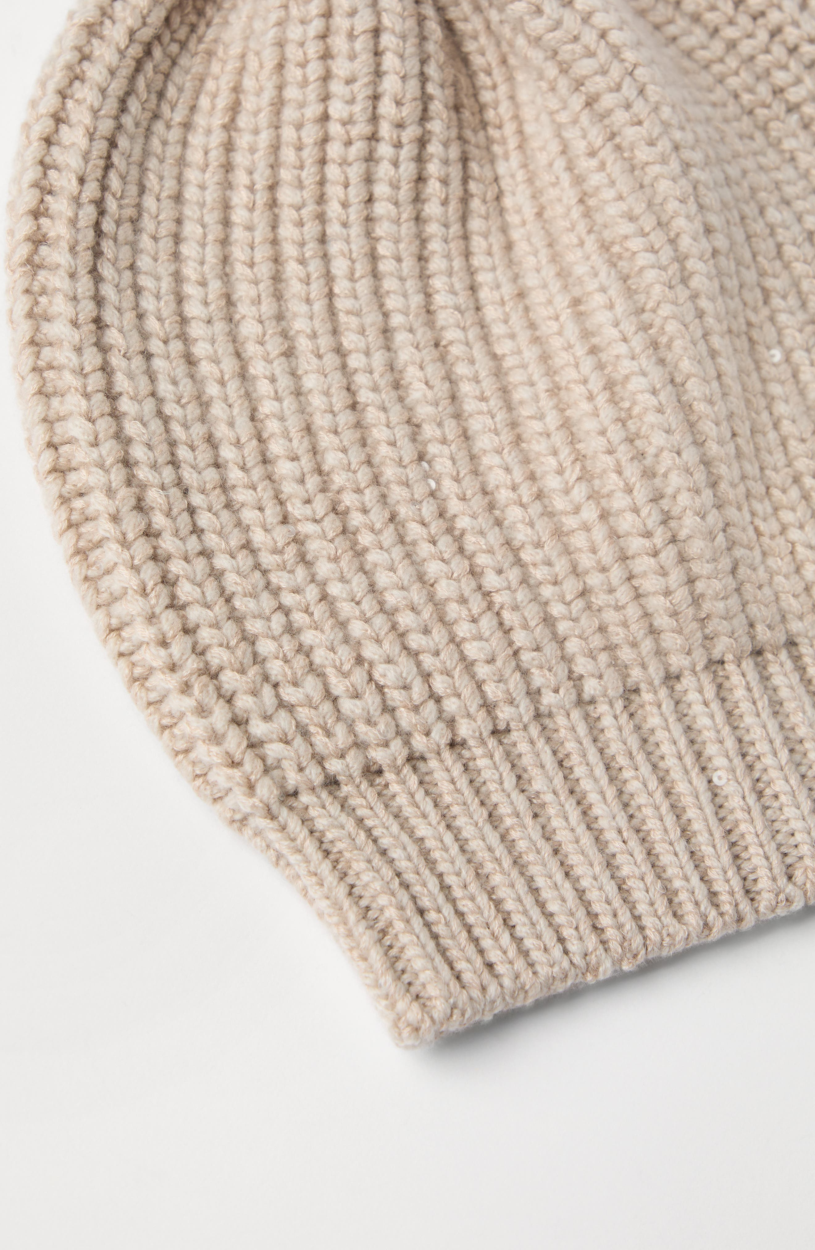 Brunello Cucinelli Cashmere and silk beanie in Beige at Nordstrom - 3