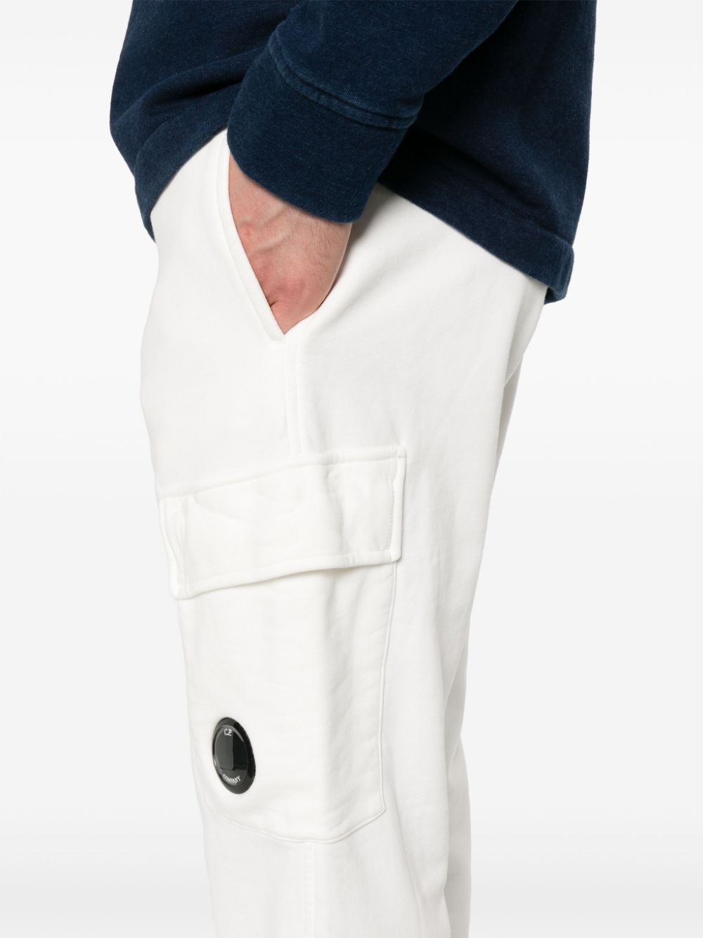 Lens-detail cotton track pants - 5