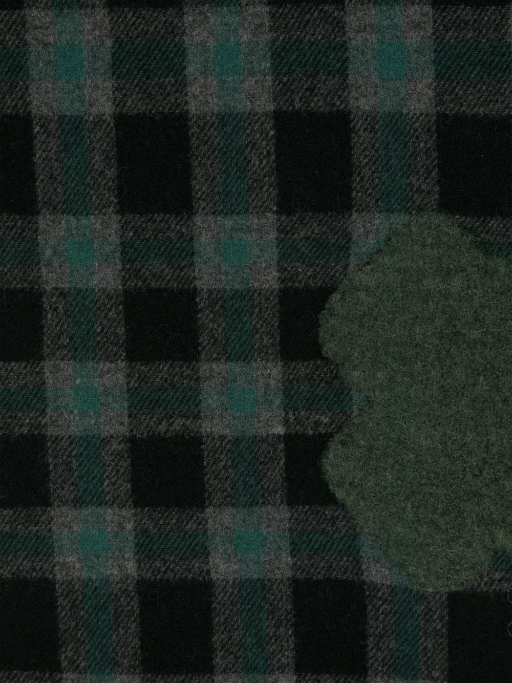 cross-motif plaided scarf - 2