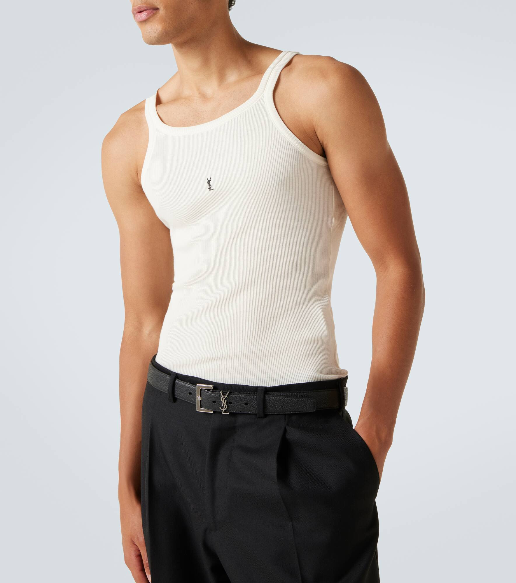 Logo cotton jersey tank top - 5