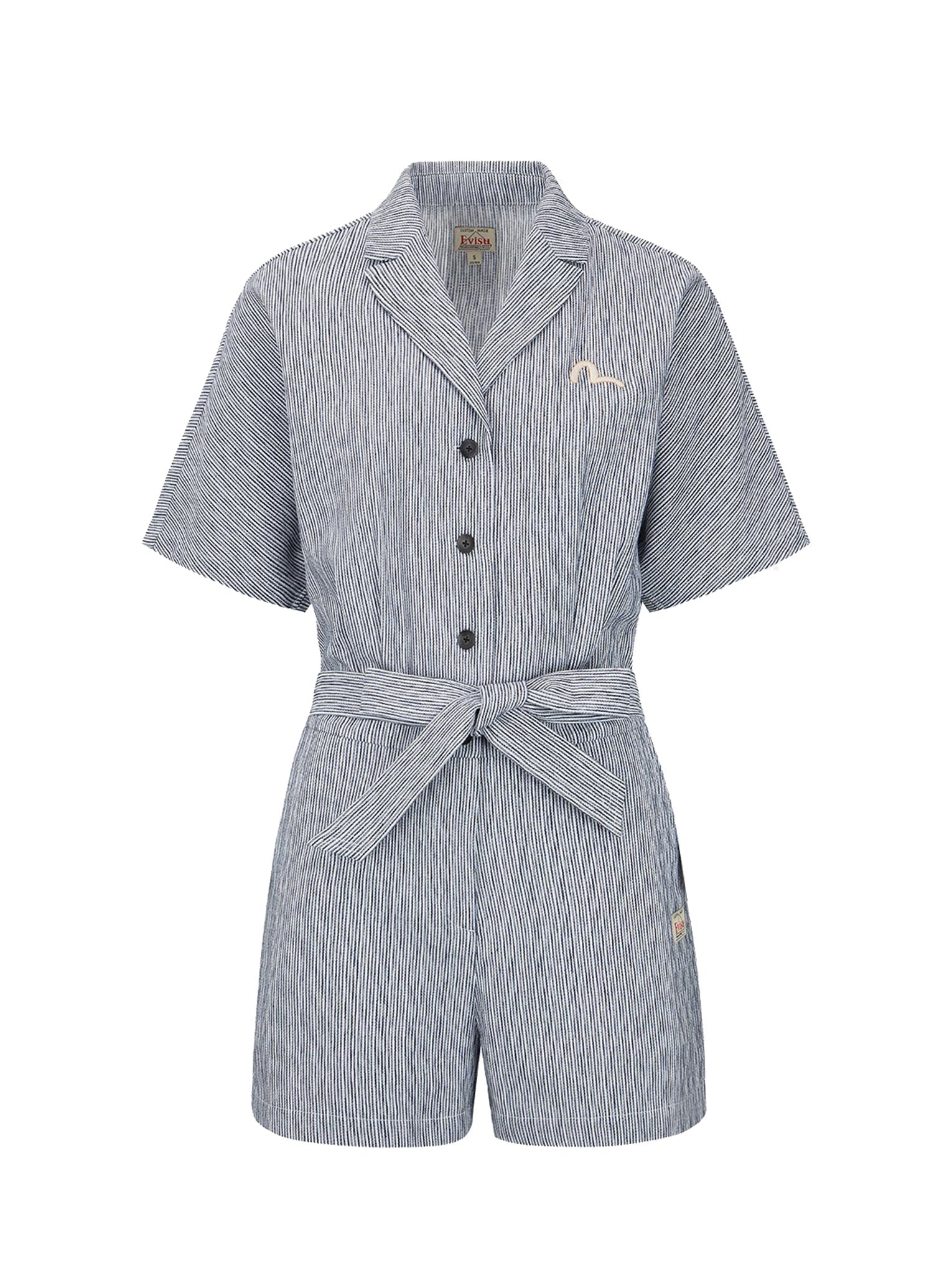 Seagull and Kamon Embroidery Jumpsuit - 18
