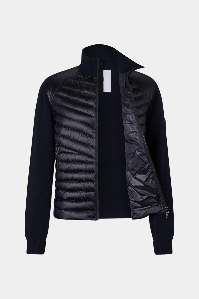 Alexio Down knit jacket in Navy blue 8