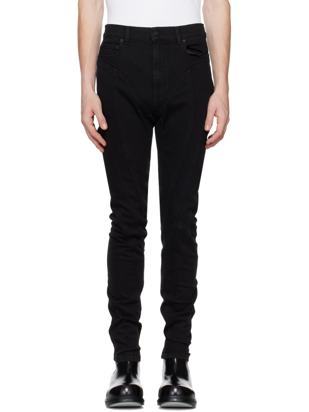 Black Spiral Jeans - 1