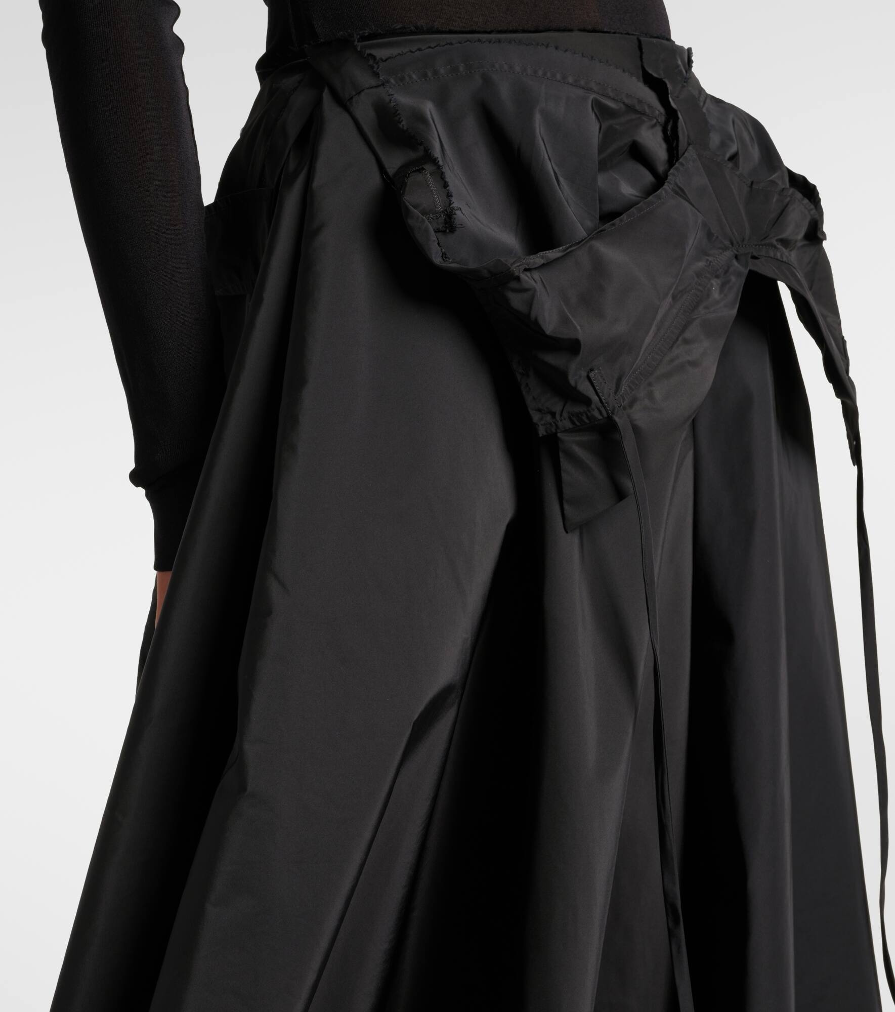 Deconstructed taffeta midi skirt - 4