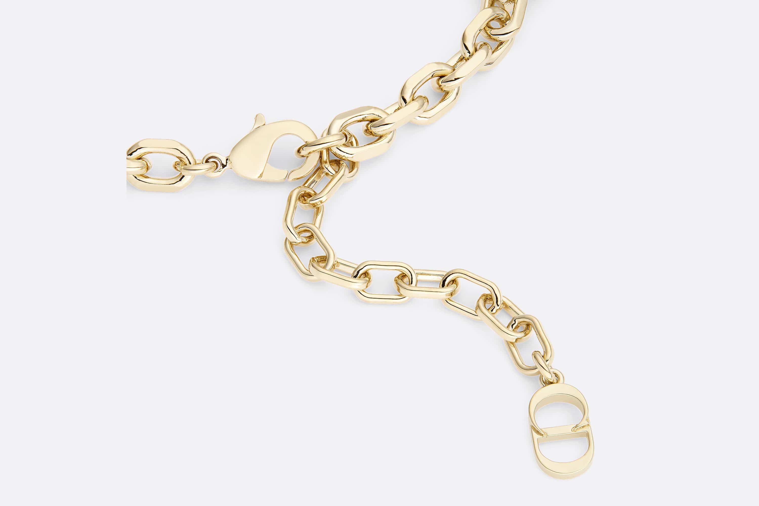 CD Diamond Thin Chain Link Bracelet - 4