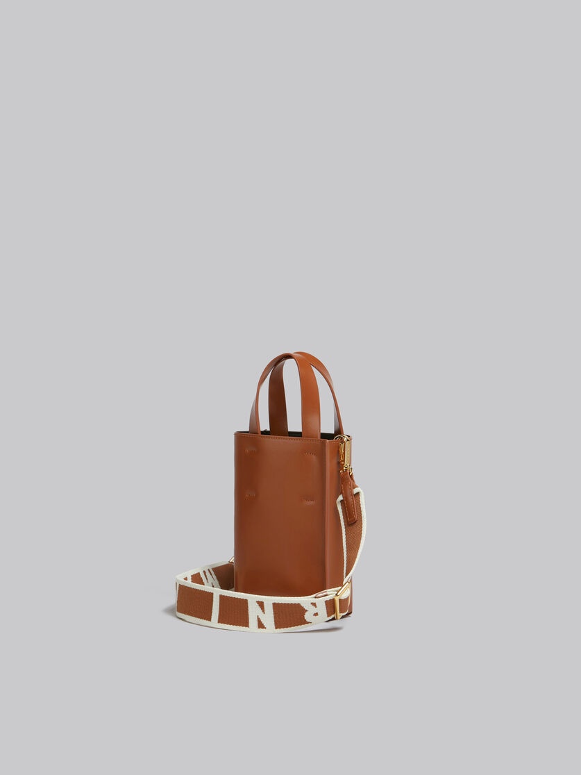 MUSEO NANO BAG IN BROWN LEATHER - 3