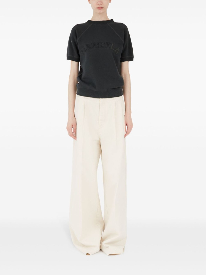 Maison Margiela logo-print cotton sweatshirt outlook